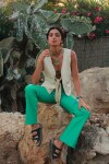Leather Jeans Menta