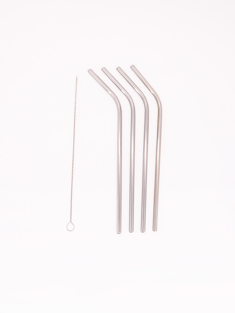 SORBITO DE METAL CON CEPILLO - PLATEADO 