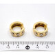 Aros En Oro 18K Combinado Y Brillantes Aros En Oro 18K Combinado Y Brillantes