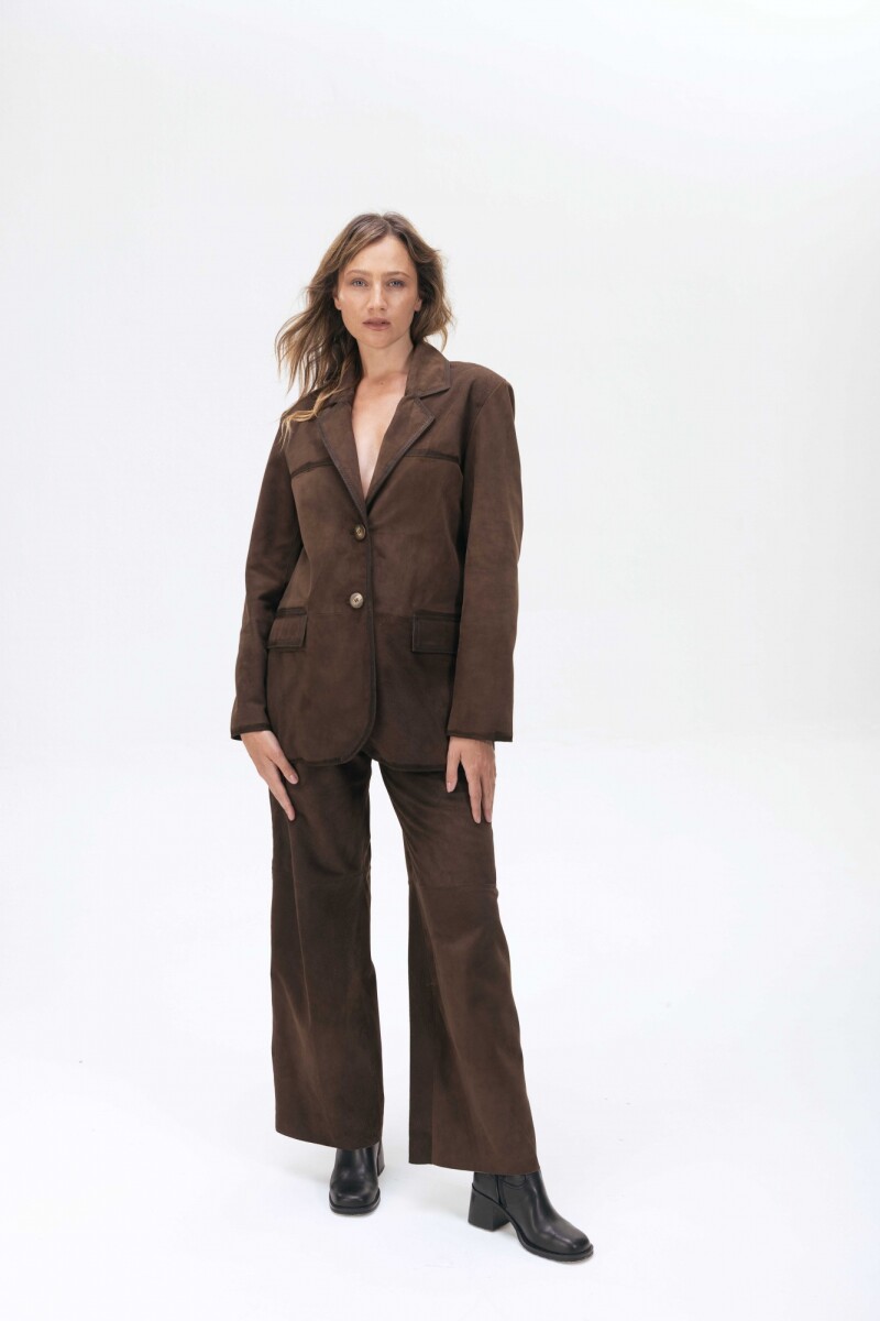 BLAZER MIKI EN ANTE - MARRON - 