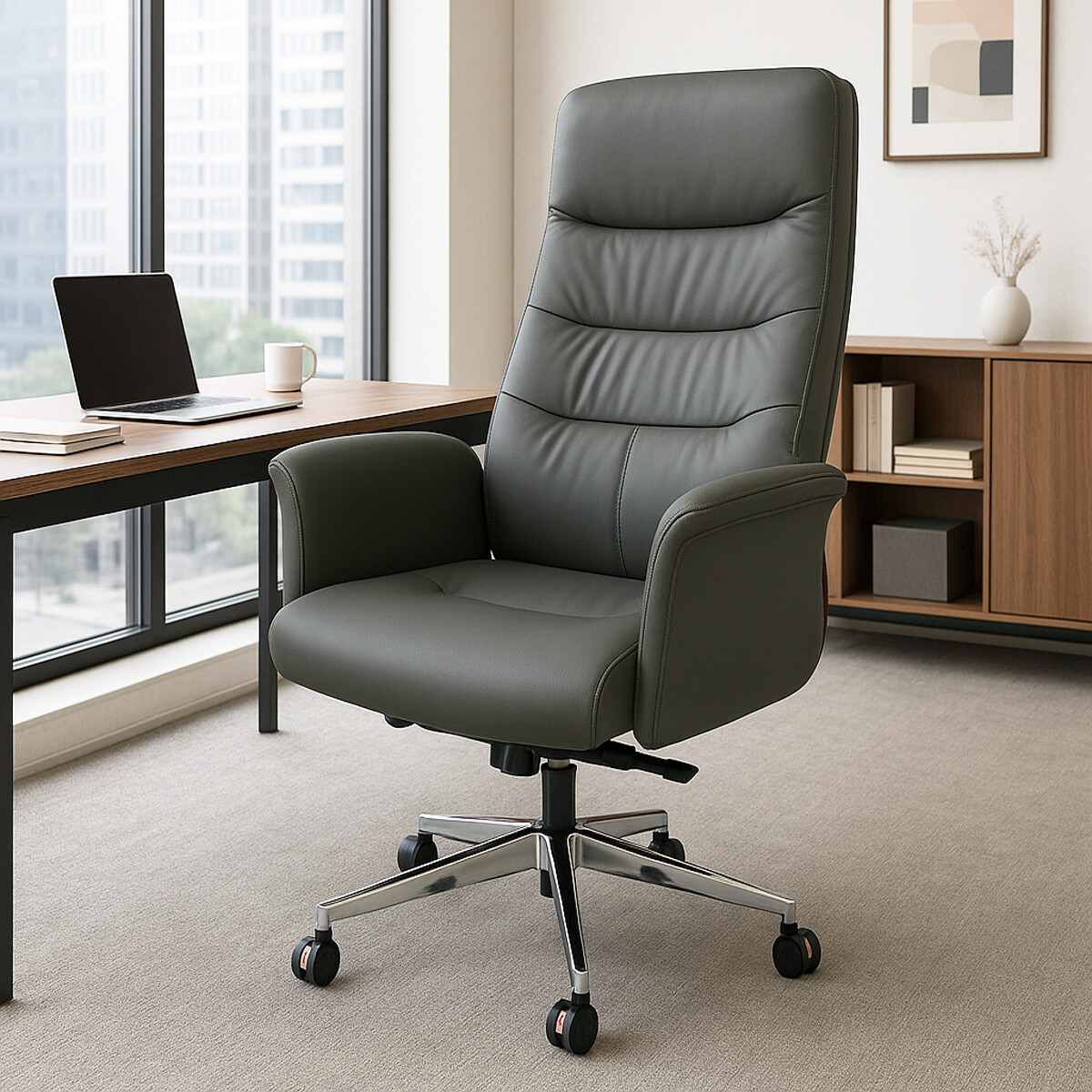 Silla giratoria ejecutiva Boss - Gris 