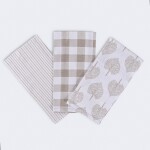 Kit x 3 Repasadores Hojas Beige