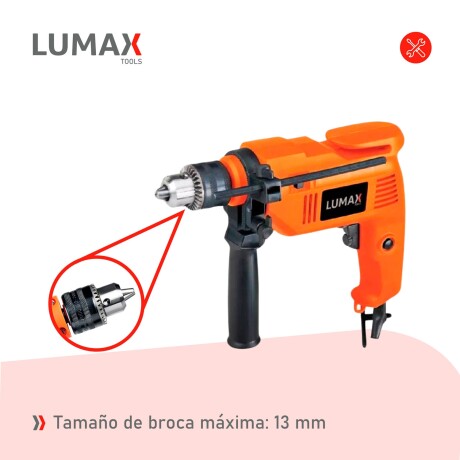 Taladro con percutor Lumax 600W Naranja claro