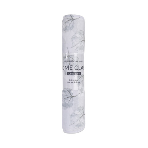 Alfombra Baño con Memoria Home Class 40x60 8028 HOJAS GRIS