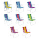 Silla Alta Playa Jardin Mor Aluminio Plegable Rayas Silla Alta Playa Jardin Mor Aluminio Plegable Rayas