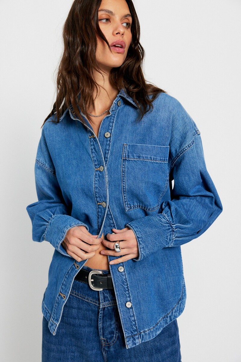 CAMISA DENIM ASHLEY Azul