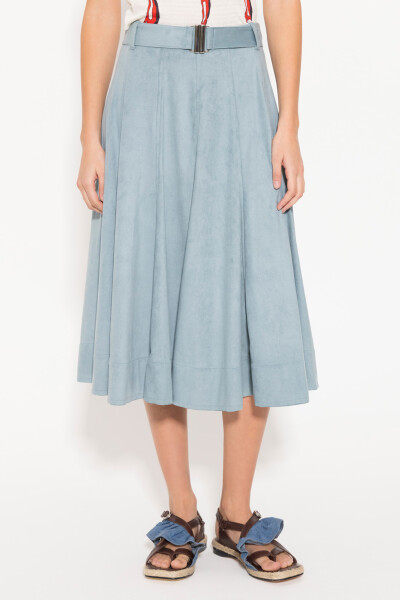 POLLERA SUEDE Celeste