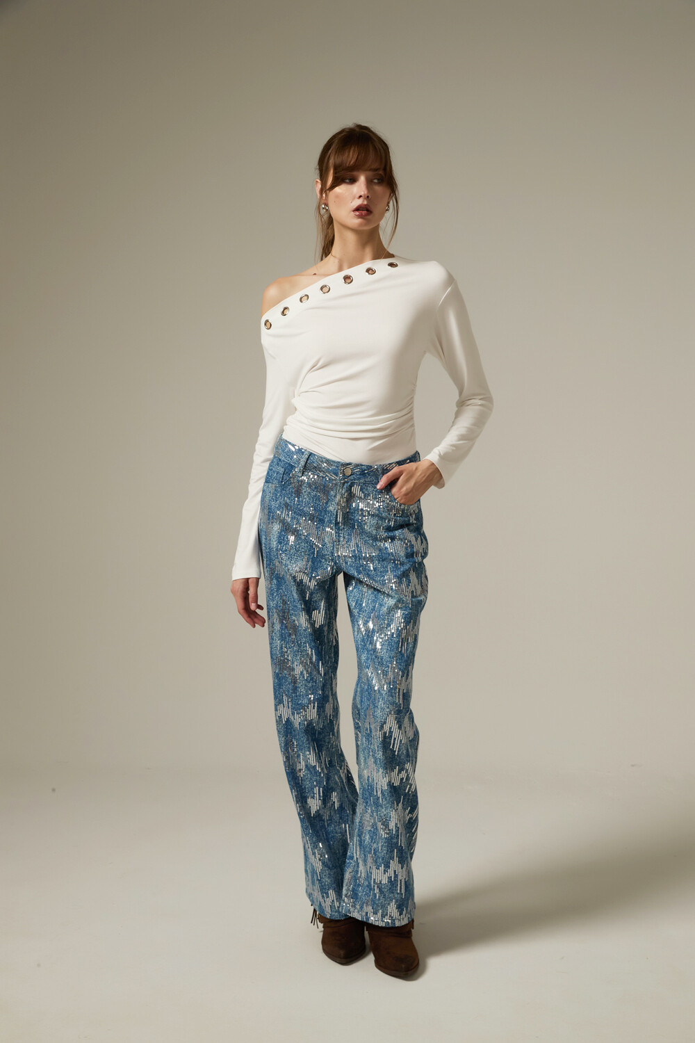 Pantalon Merel Azul Grisaceo
