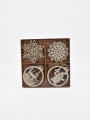 ADORNOS COLGANTE CALADO SET X 16 BEIGE
