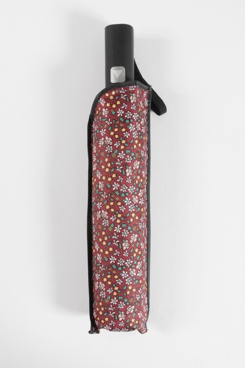 Paraguas automatico estampa floral bordo