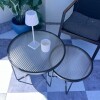 YBL60 Mesa Redonda Vidrio Big 60x60x44cm - Negra