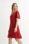 Vestido m/c escote en V ROJO