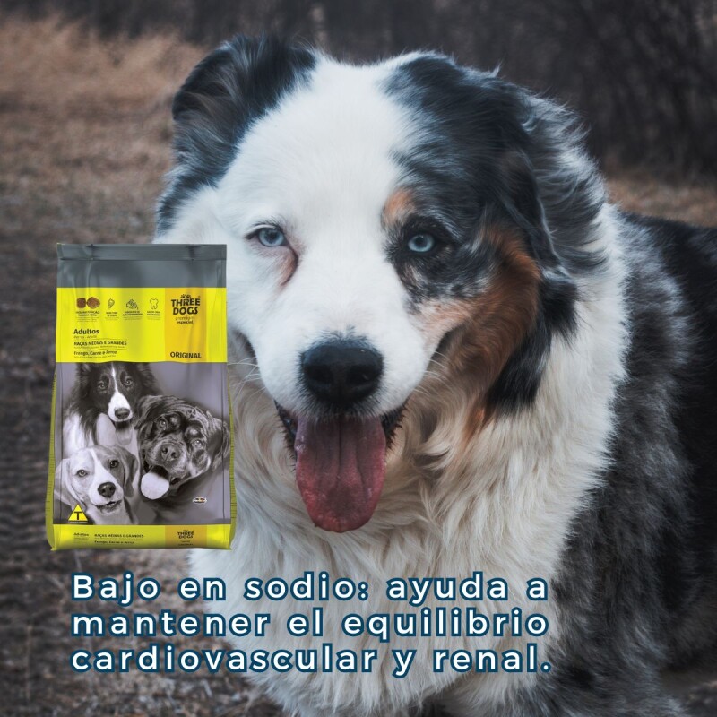 THREE DOGS ORIGINAL ADULTO 20 KG + 2 KG DE REGALO THREE DOGS ORIGINAL ADULTO 20 KG + 2 KG DE REGALO