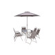 Juego de comedor exterior Santa Lucia de acero 8 piezas taupe Juego de comedor exterior Santa Lucia de acero 8 piezas taupe