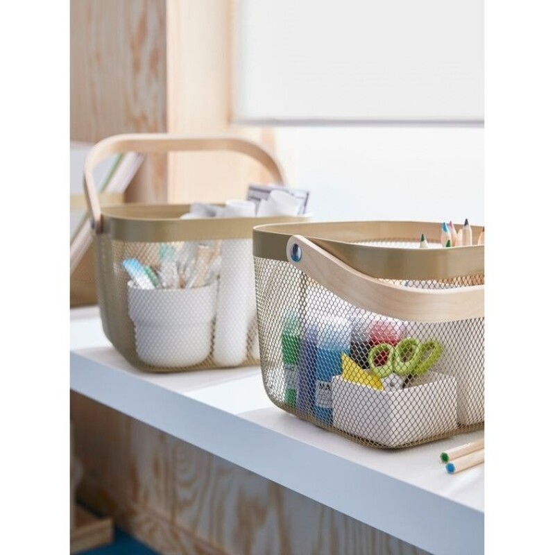 CESTO 24X24X28CM C/ASAS BEIGE CESTO 24X24X28CM C/ASAS BEIGE
