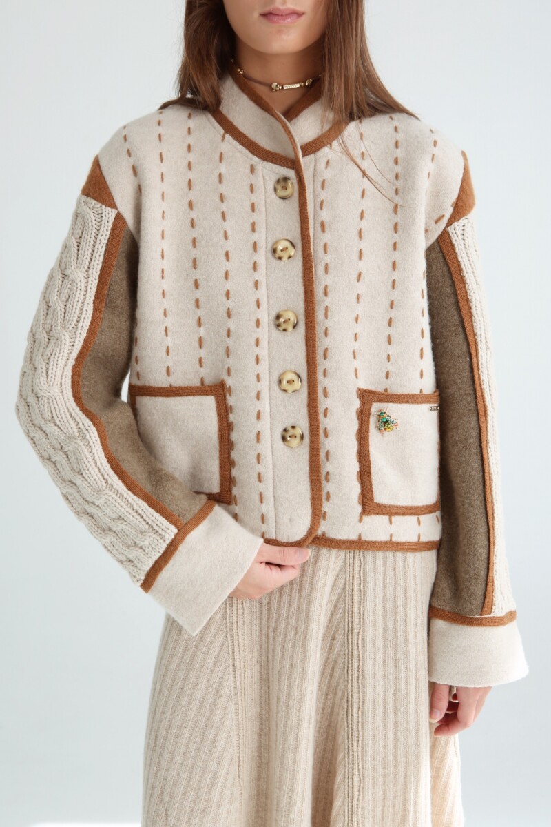 PRE VENTA Chaqueta Mena Beige y visón