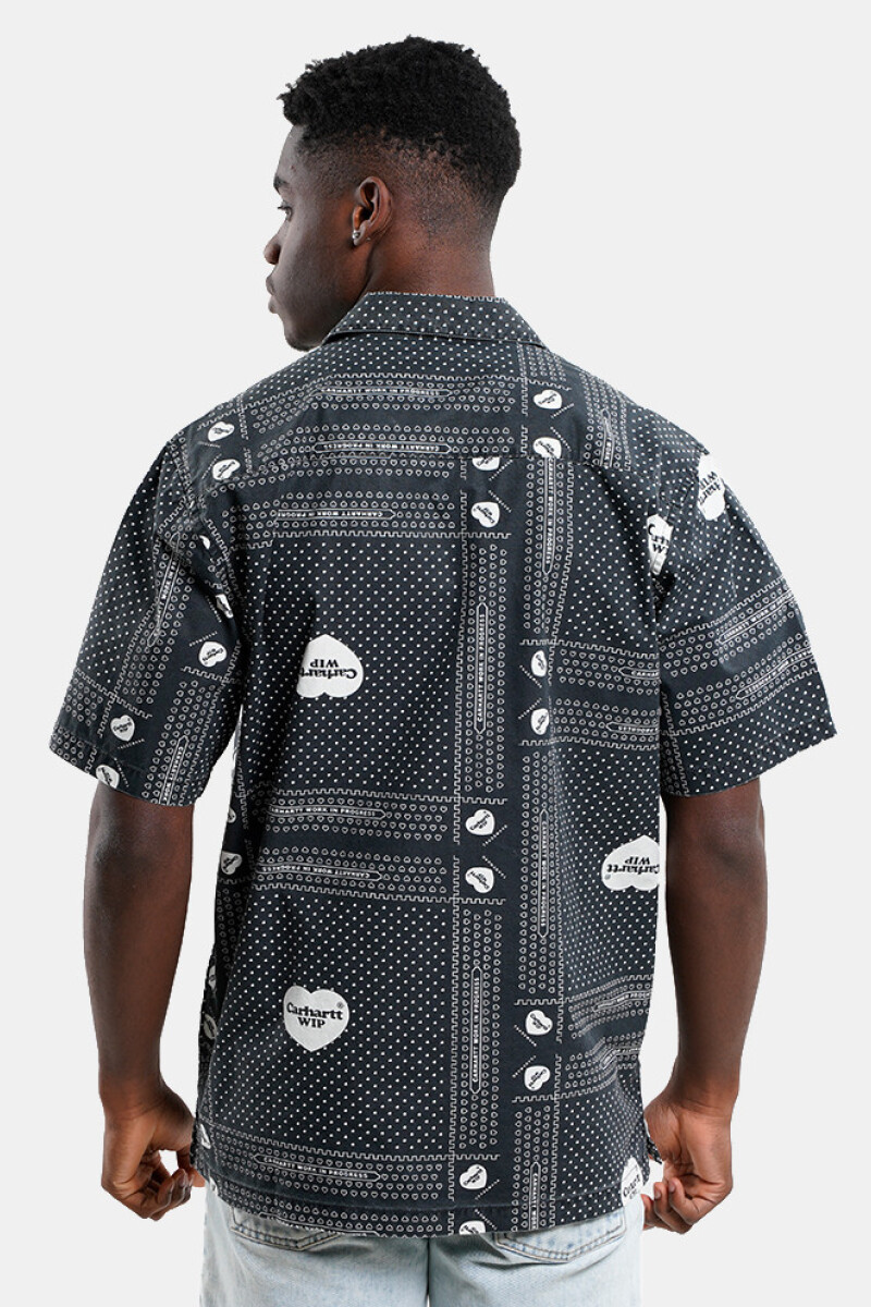 S/S Heart Bandana Shirt Negro