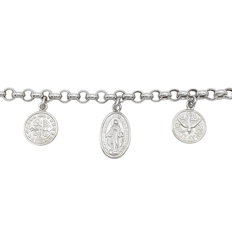 Pulsera Rolo con dijes-Plata 925-Sin piedra-PU3376 sinpiedra