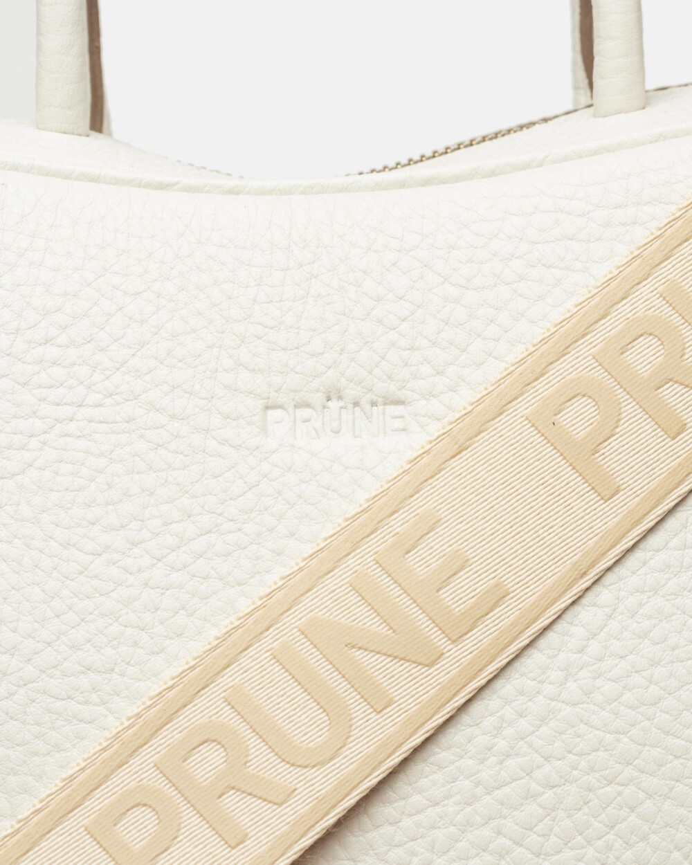 Cartera de mano The Club en cuero graneado Blanco