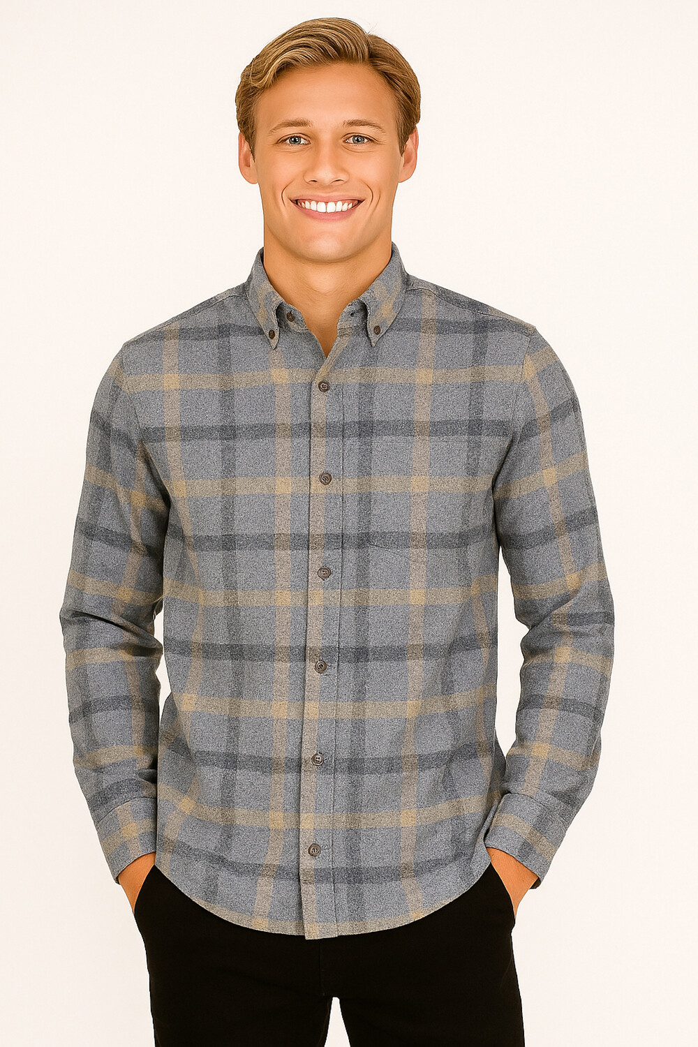 Camisa Barilia Gris Oscuro