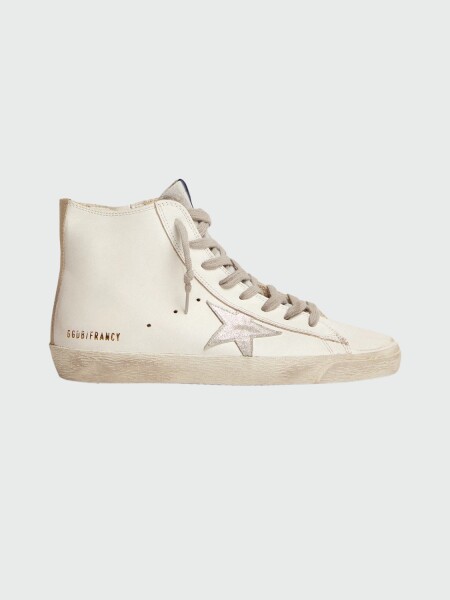 Golden Goose-Botines de cuero, Francy Classic Blanco