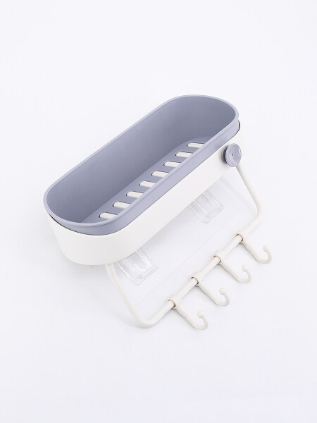 ESTANTE SOPORTE AUTOADHESIVO BLANCO