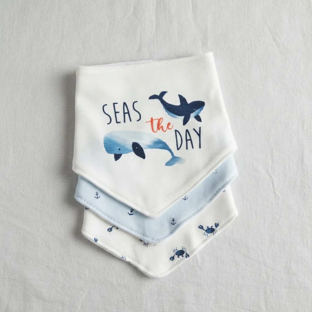 Set x3 baberos bandana GROW ballenas