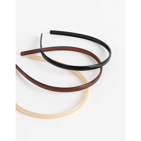 Set De Vinchas De Acrílico Combinacion Tricolor