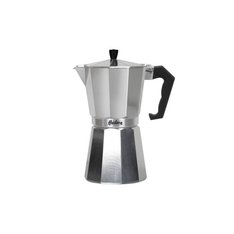 Cafetera Aluminio Pulido Hudson Tipo Italiana 6 Tazas