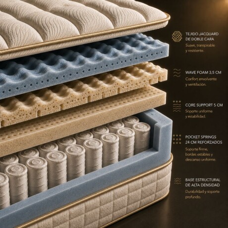 Colchon de resortes 2 Plazas HAMPTONS Titanium Colchon de resortes 2 Plazas HAMPTONS Titanium