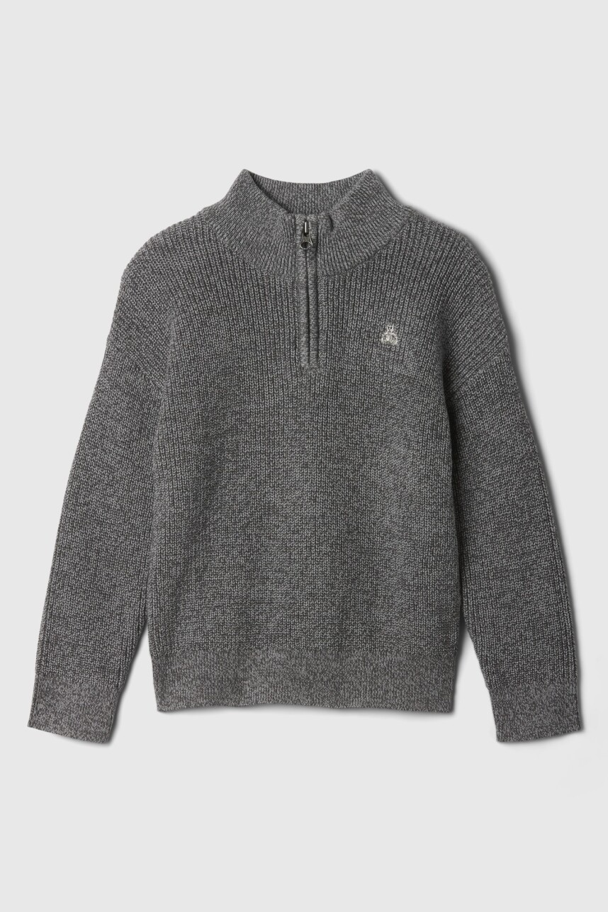 Buzo Medio Cierre Toddler Niño Charcoal