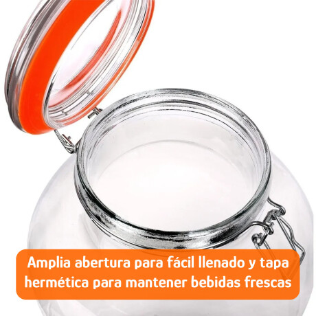 Dispensador De Jugo Retro Vidrio 7L C/Grifo Y Tapa Hermética Transparente