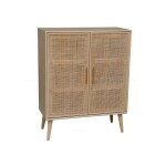 APARADOR 80x35x101CM MDF/RATTAN APARADOR 80x35x101CM MDF/RATTAN