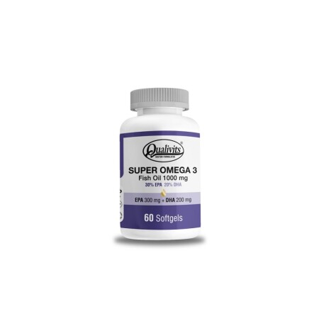 Qualivits Super Omega 3 60 Softgels | Suplemento de Ácidos Grasos Esenciales Qualivits Super Omega 3 60 Softgels | Suplemento de Ácidos Grasos Esenciales