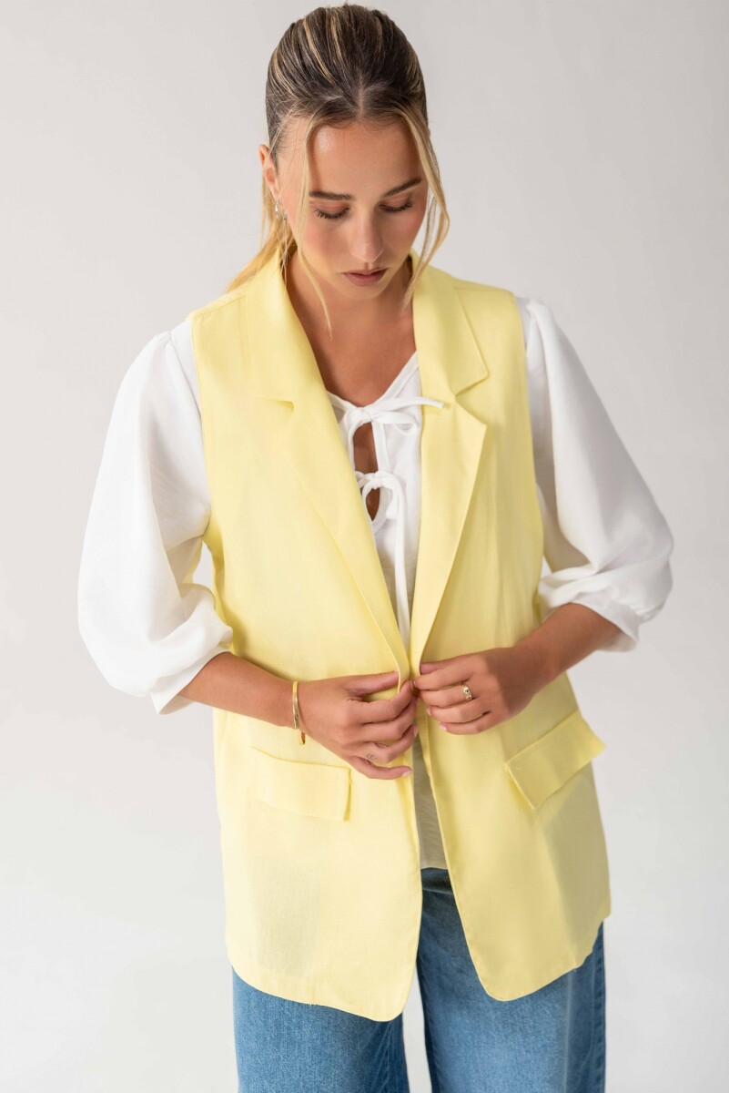 Chaleco de Lino eterna - Amarillo 