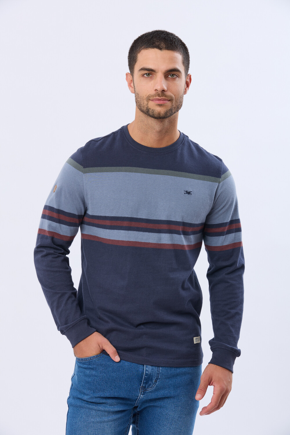 REMERA RAYADA Azul