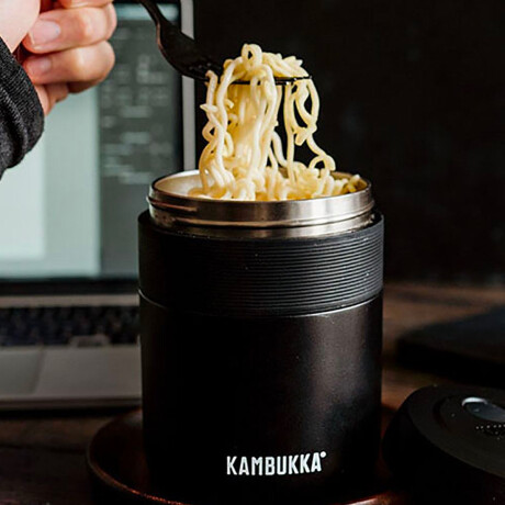 Vianda térmica Kambukka Bora Acero Inox 600 ml Negro