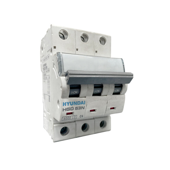 Llave térmica HIBD63-N din 3P 6A 6kA HY1706