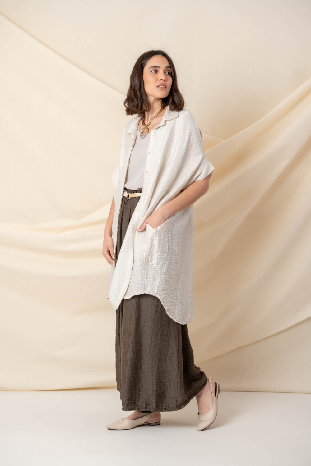 CAMISA AITNE Marfil