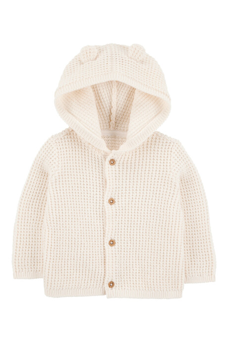 Saco de punto con capucha, diseño oso Saco de punto con capucha, diseño oso