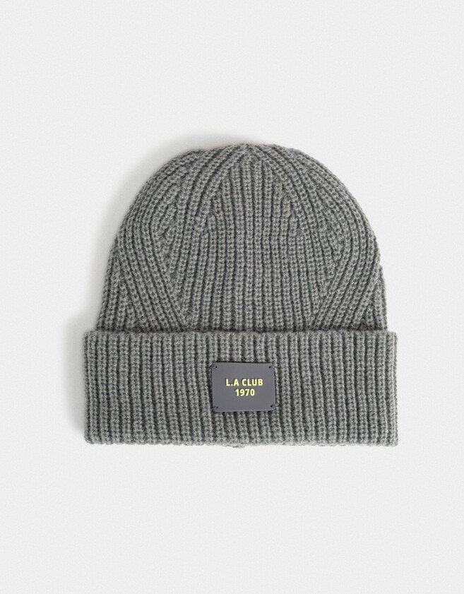 Gorro Clasico Gorro Tejido Texturado - Gris Claro