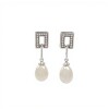 Caravanas Cuadrado Perlas-Plata 925-Con Perla y zirconia-CA3211 conperla