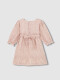Vestido Lino Estampado Flores Rosa Suave
