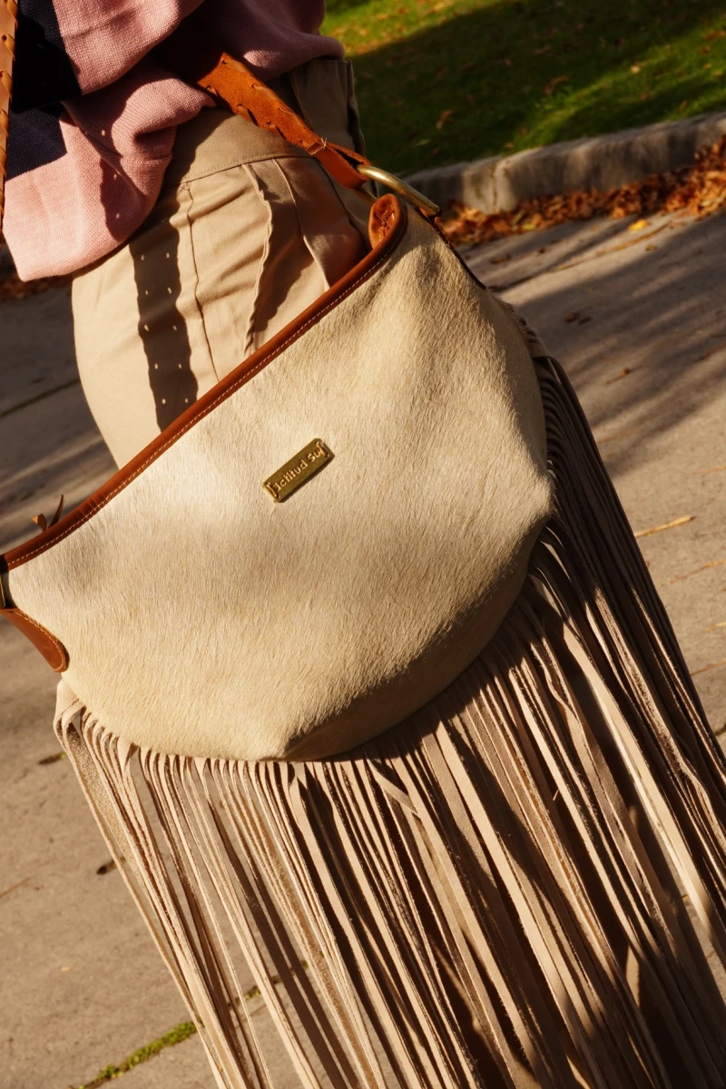 Bellaca Bag Cowhide Liso Hielo / Topo