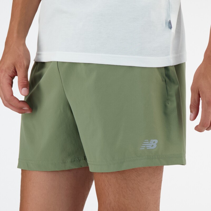 Short New Balance de Hombre - 5 INCH BRIEF - MS41227DEK GREEN