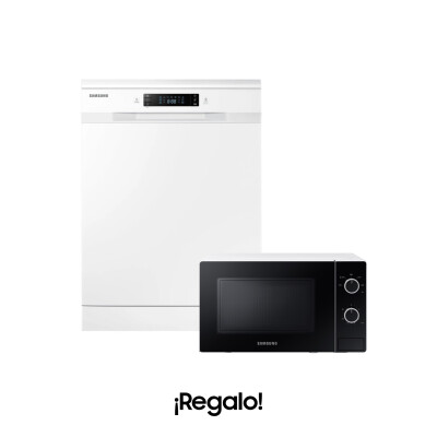 Lavavajillas Samsung Blanco 13 Cubiertos + Microondas 20 L de Regalo