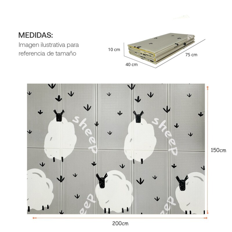 Alfombra Infantil Plegable y Reversible Antideslizante Color: D Alfombra Infantil Plegable y Reversible Antideslizante Color: D