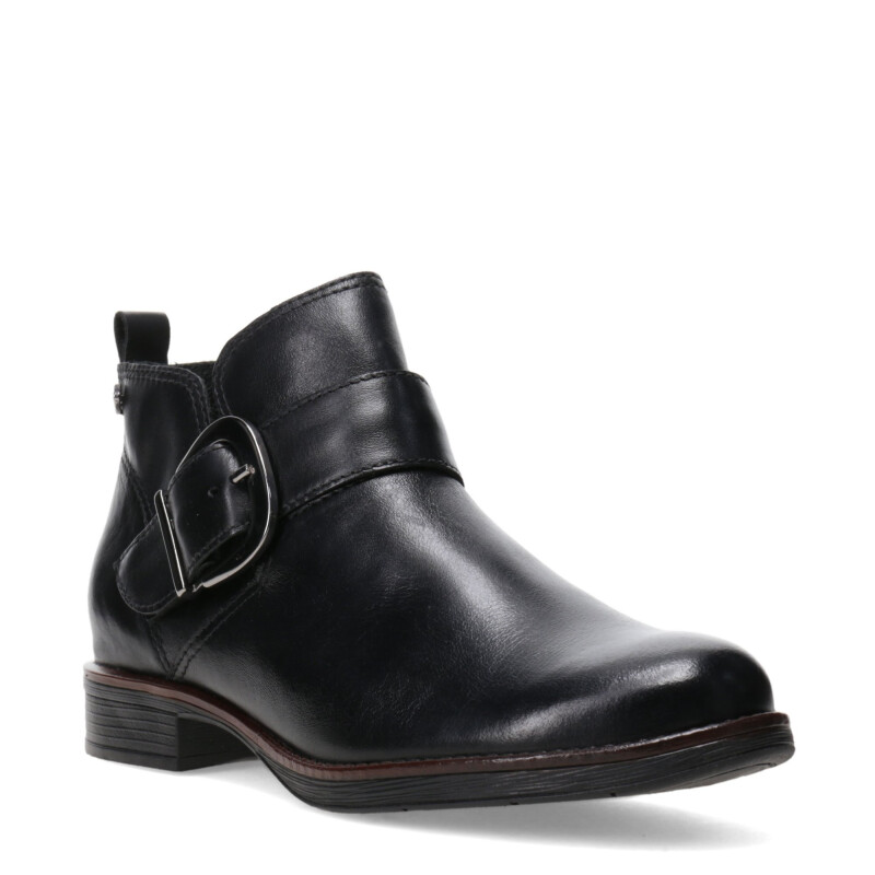 Botas de Mujer Bottero Caña Baja de Cuero Negro