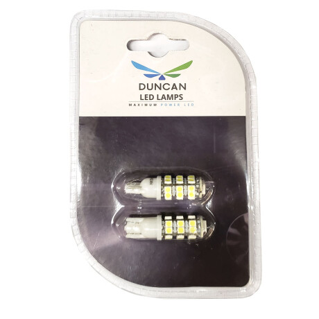 LAMPARA - T10 27 LED BLANCO BLISTER X2 DUNCAN LAMPARA - T10 27 LED BLANCO BLISTER X2 DUNCAN