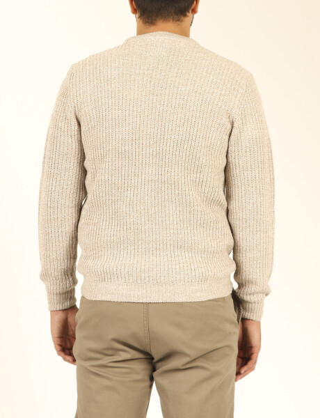 Sweater Punto Harry Beige/blanco